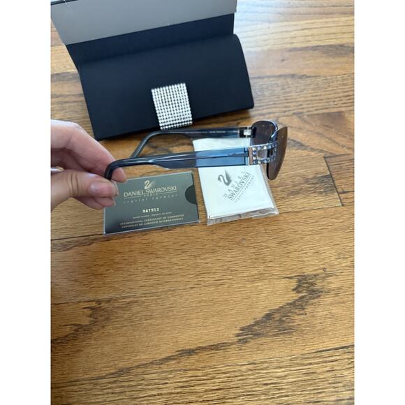 daniel swarovski 23kt gold plate sunglases s567 blue With Case And Box main image 10